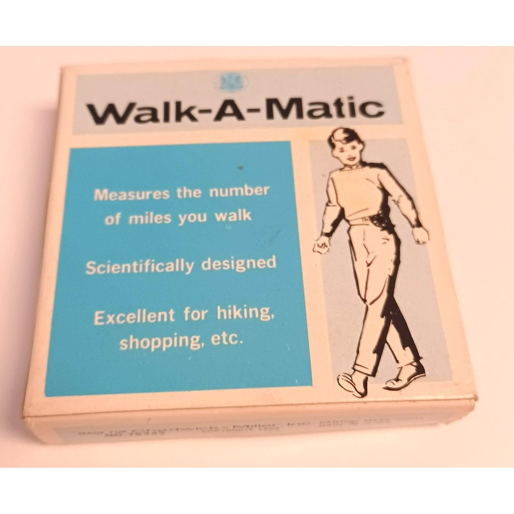 Vintage 1969 Walk A Matic Pedometer Distance Mile Tracker Chadwick Miller Japan
